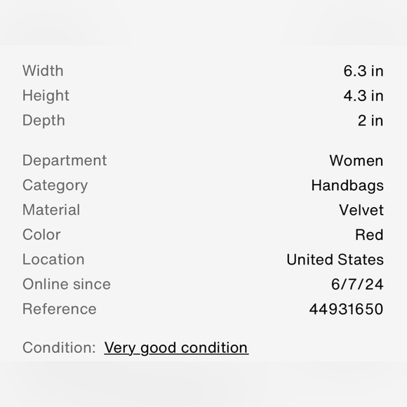 Saint Laurent Red velvet bag - Picture 10 of 10